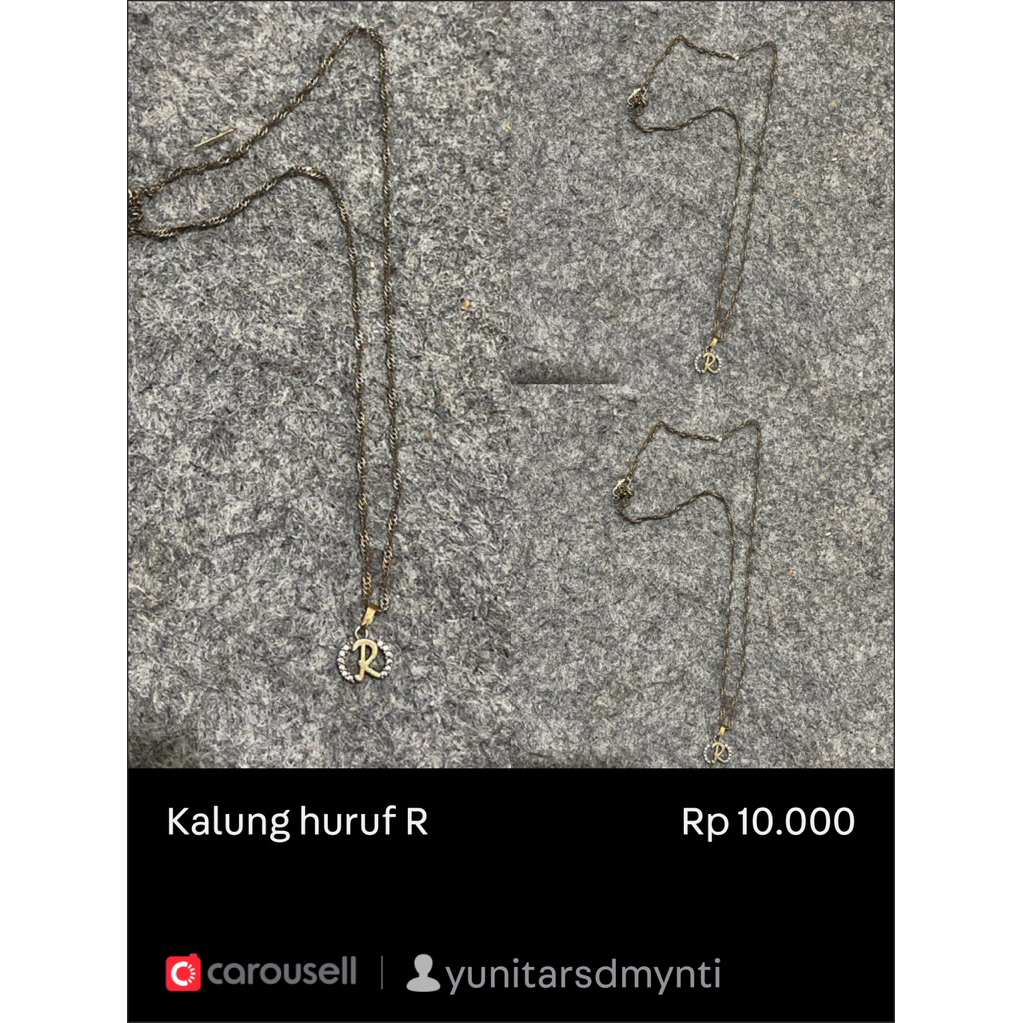 kalung huruf R