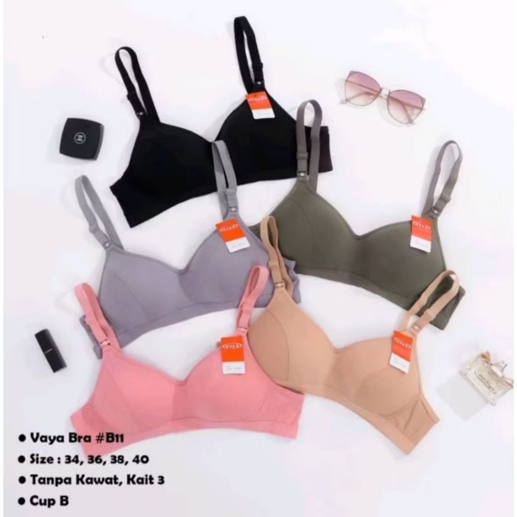 BH/BRA VAYA B11 CUP B PAKAI BUSA TANPA KAWAT UKURAN 34-40