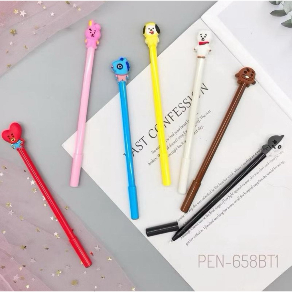 

SHARON - Pulpen Black ink Gel Pen / Pena Karakter Korea Lucu MY Stationary Bolpoin