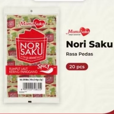 

Nori saku pedas mama suka 1pack isi 20bngks