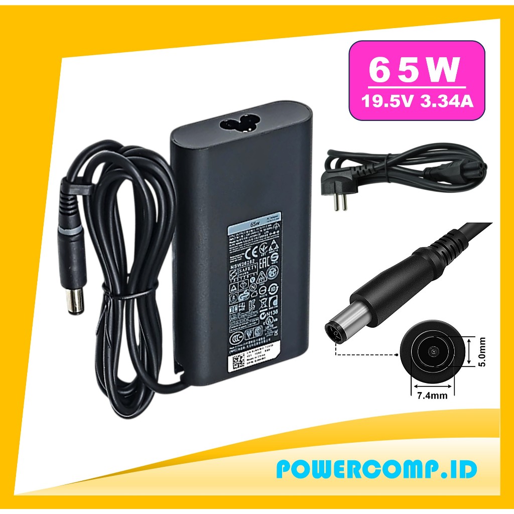 65W 19.5V 3.34A Adaptor Charger Dell Latitude 7480 5480 7280 5580 E6410 E6430 ATG E6430S E6440 E7440