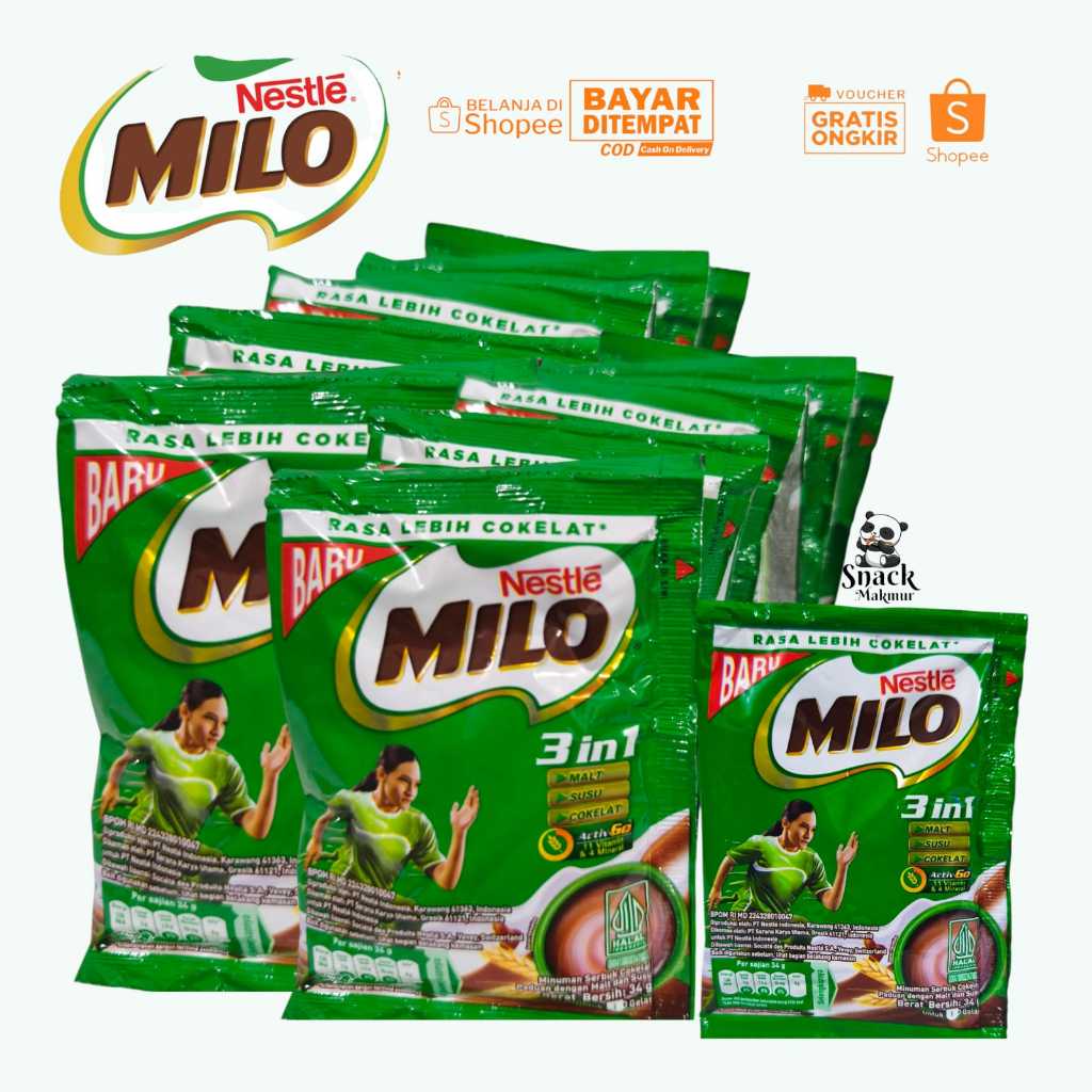 

MILO 3&1 MILO MALT DENGAN SUSU COKLAT HARGA PER 2 RENCENG 20 PCS