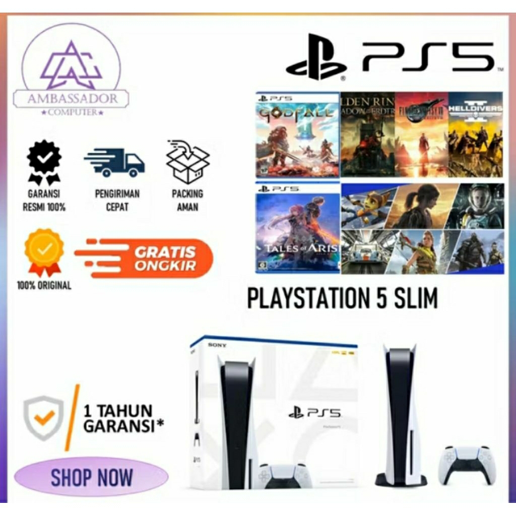 console PS 5 full game stik controller ps 5