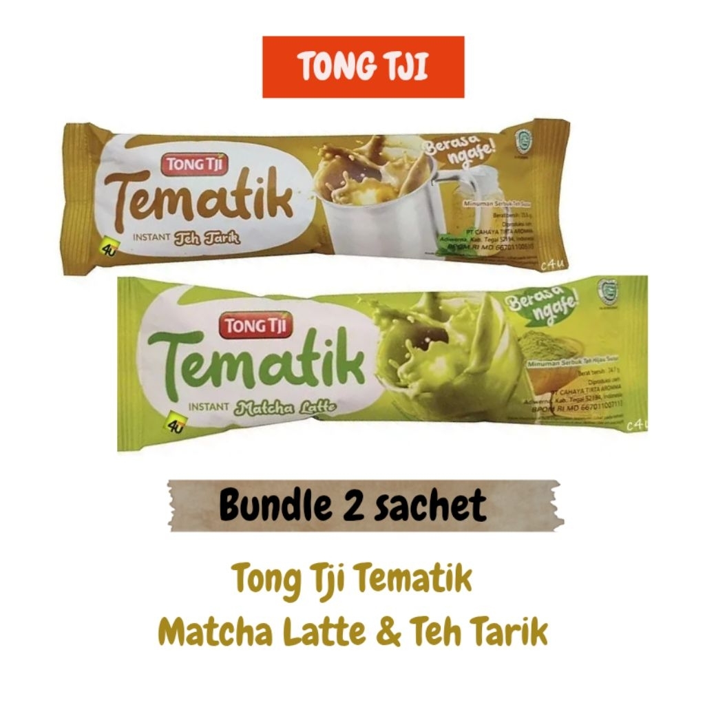 

[Bundle isi 2] Tong Tji Tematik Matcha Latte & Teh Tarik Sachet Share