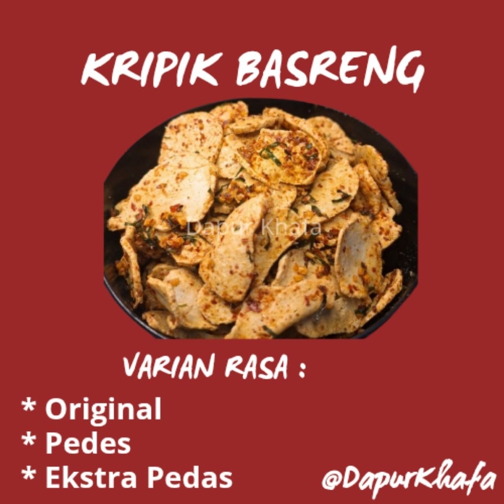 

DapurKhafa Kripik Basreng Pedas Daun Jeruk 250gr