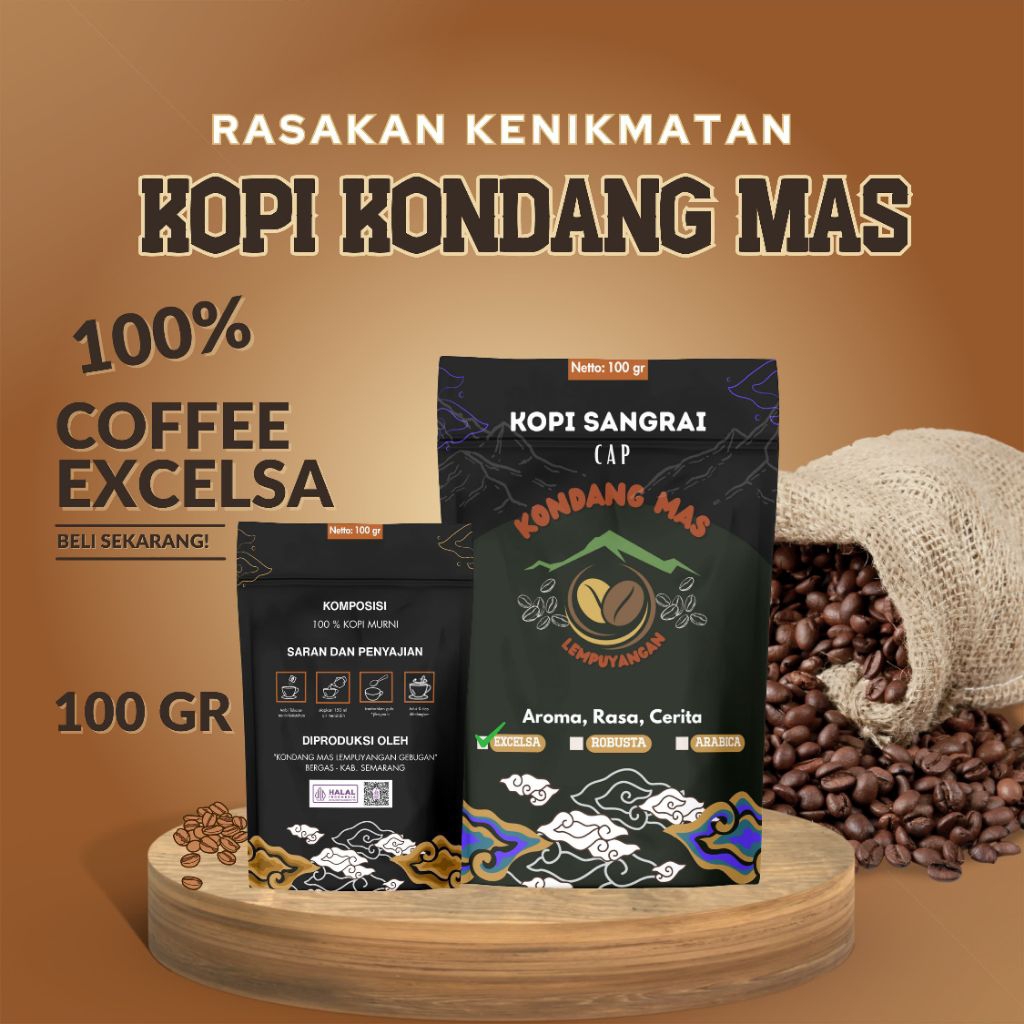 

100% Kopi Sangrai Murni Exscelsa Kondang Mas Lempuyangan