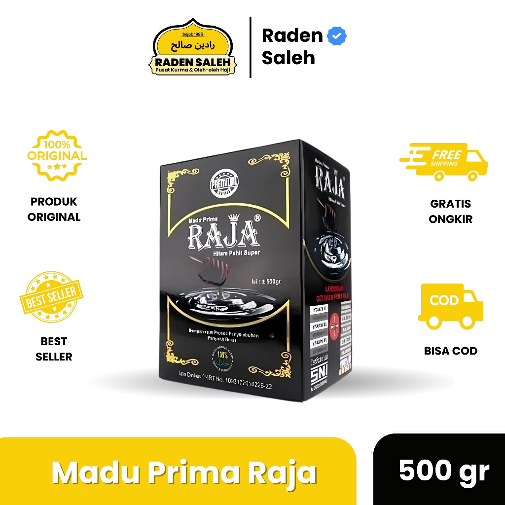 Madu Prima Raja 500 gr | Madu Hitam Pahit Super Prima Raja ORIGINAL