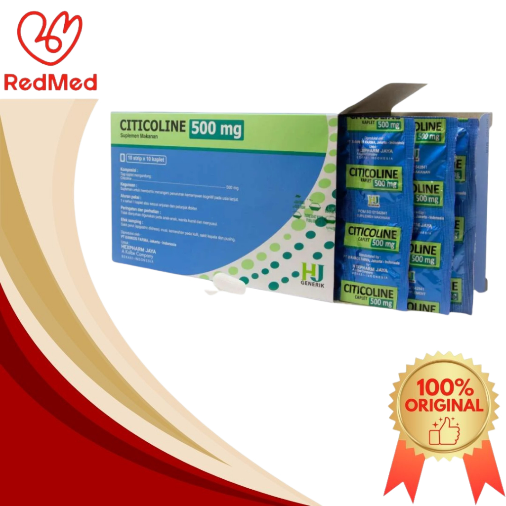 CITICOLINE 500MG HEXPHARM JAYA STRIP 10 KAPSUL
