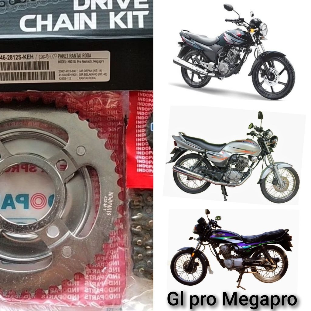 Gir set gear paket gl pro neotech megapro old primus H1446-2812S-KEH ori INDOPARTS