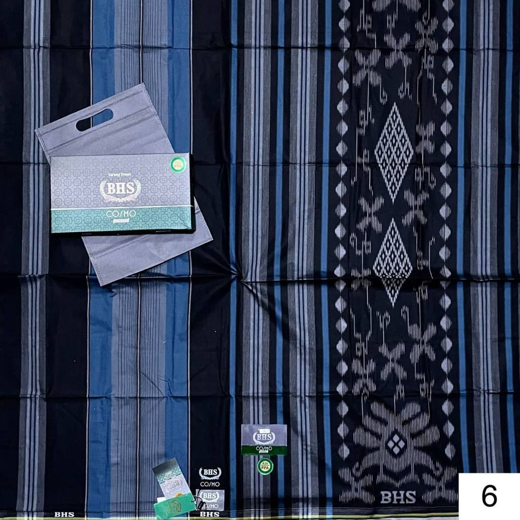 SARUNG BHS COSMO SILVER MOTIF KOTAK-KOTAK DAN POLOS SARUNG BHS TERMURAH