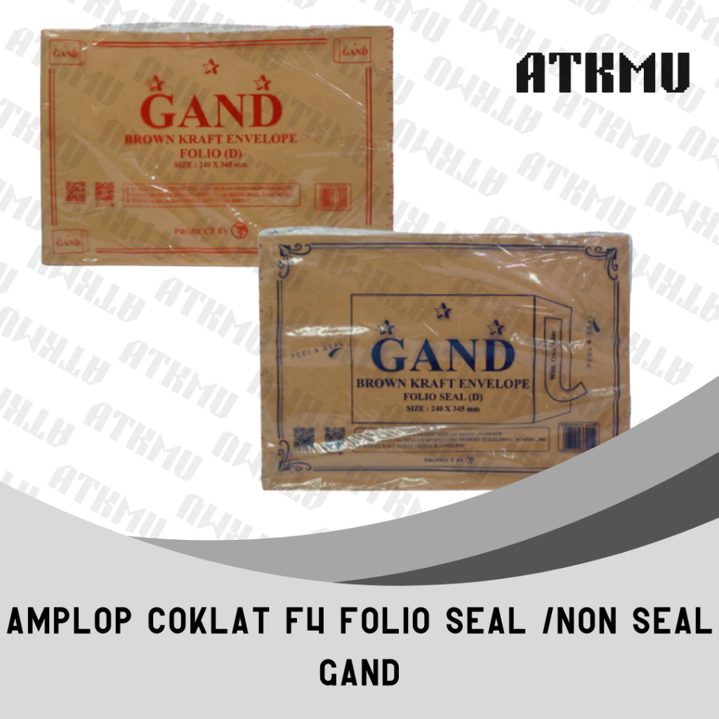 

Amplop Coklat F4 Folio Seal /Non Seal GAND / Amplop Folio Coklat