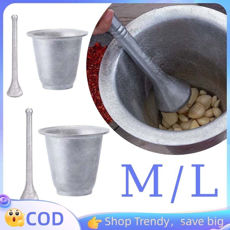 Cobek Tumbuk Aluminium Lesung Tumbuk Besi Ulekan Lumpang Cobek Kecil