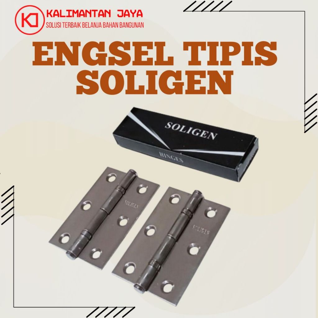 Engsel Pintu Jendela Lemari Rumah SOLIGEN (HARGA PER PASANG)