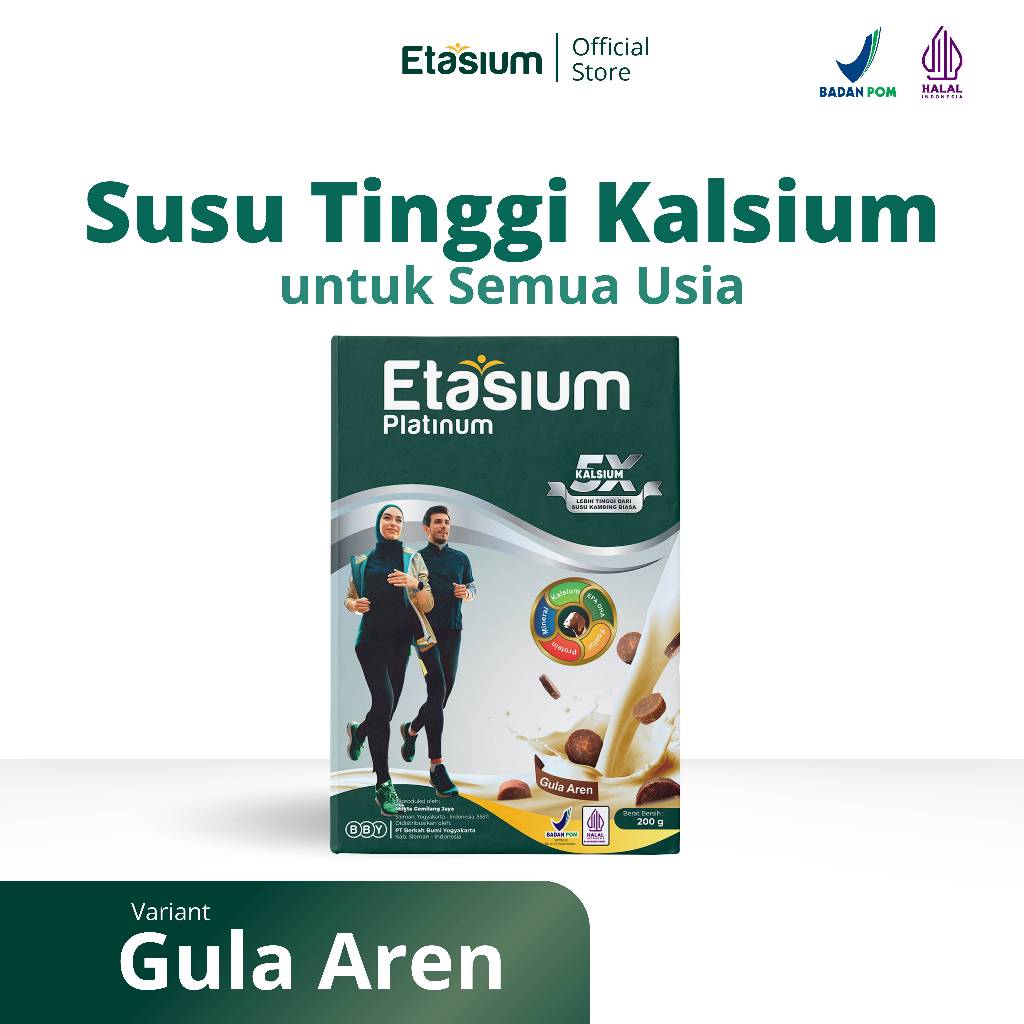 

[1 Box] Susu Kambing Etasium Platinum Solusi Tulang Sehat & Sendi Kuat Rasa Gula Aren 200g