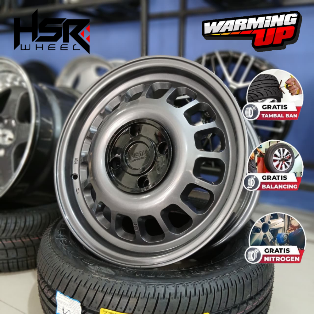 Velg HSR Racing Livina Galant Maestro R16 Baut 4x114,3 BSI HSR R16X65 H4X114,3 ET42 GLOSSY GREY