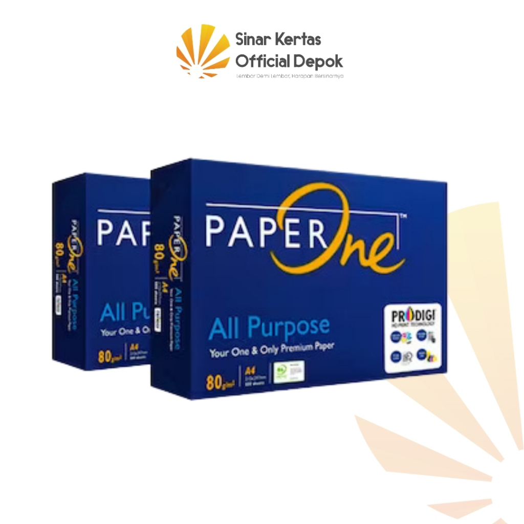 

PaperOne Kertas A4 80gr Digital 1 Rim (500 Lembar) Kertas HVS