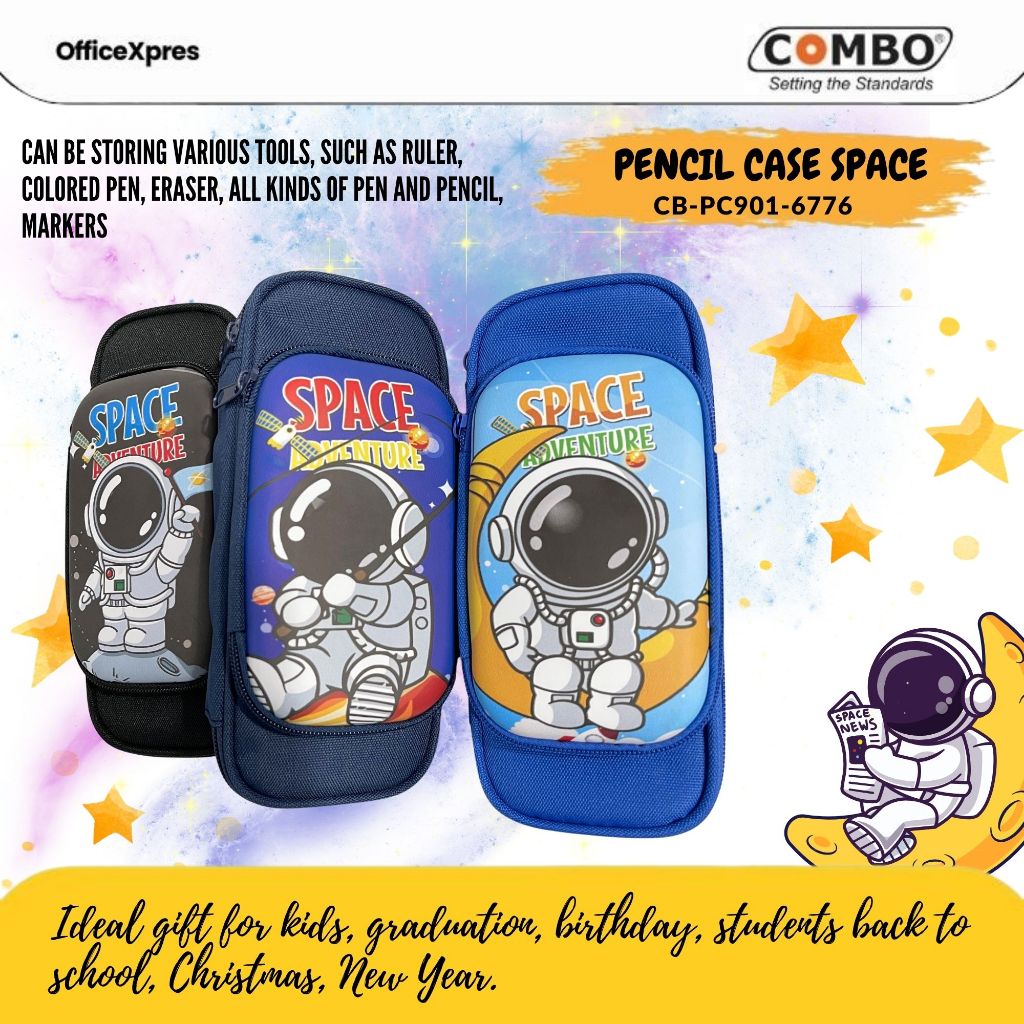 

Pencil Case SPACE ADVENTURE / Tempat Pensil ASTRONOT / Kotak Pencil ASTRONOT / Pencil Case PC901-6776