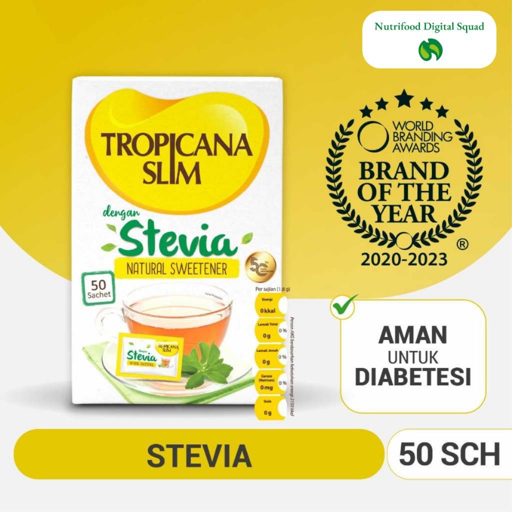 

TropicanaSlim swetener stevia 50's