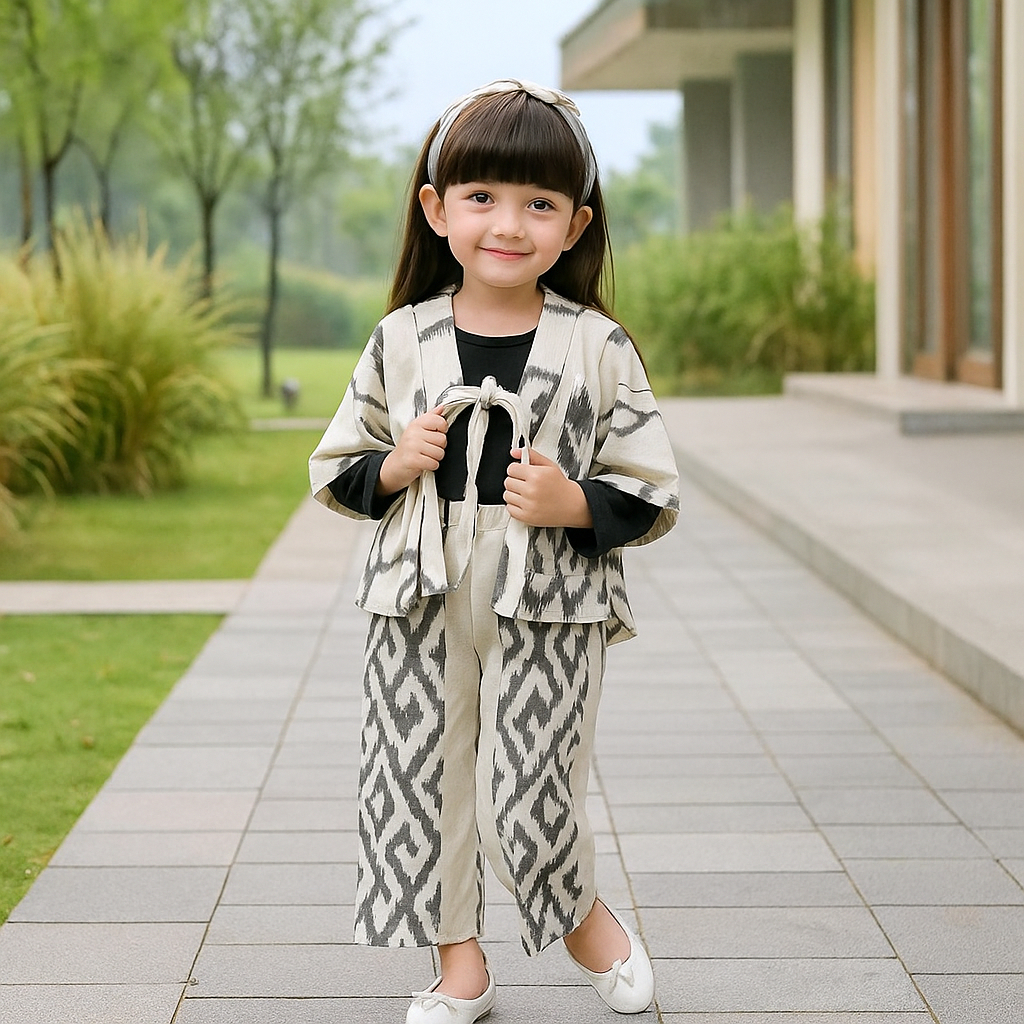 NAI TENUN JEPARA - SETELAN BAJU ANAK PEREMPUAN TENUN ETNIK JEPARA