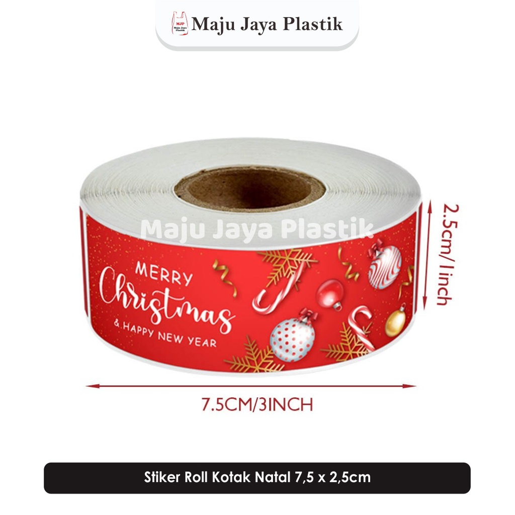 

(5pcs) Stiker Roll Label Panjang Natal | Sticker Label Kemasan Box Gift Hampers Kado Merry Christmas