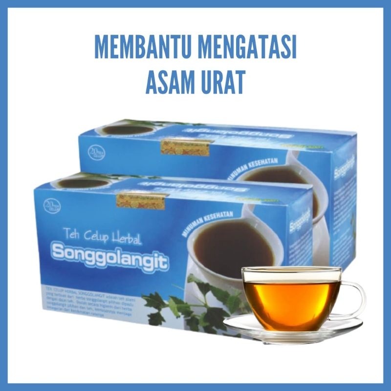 

TEH CELUP HERBAL SONGGOLANGIT TAZAKKA MENGOBATI ASAMURAT/NYERI SENDI/PEGEL LINU/NYERI PERSENDIAN (SONGGO LANGIT) ISI 20 KANTONG