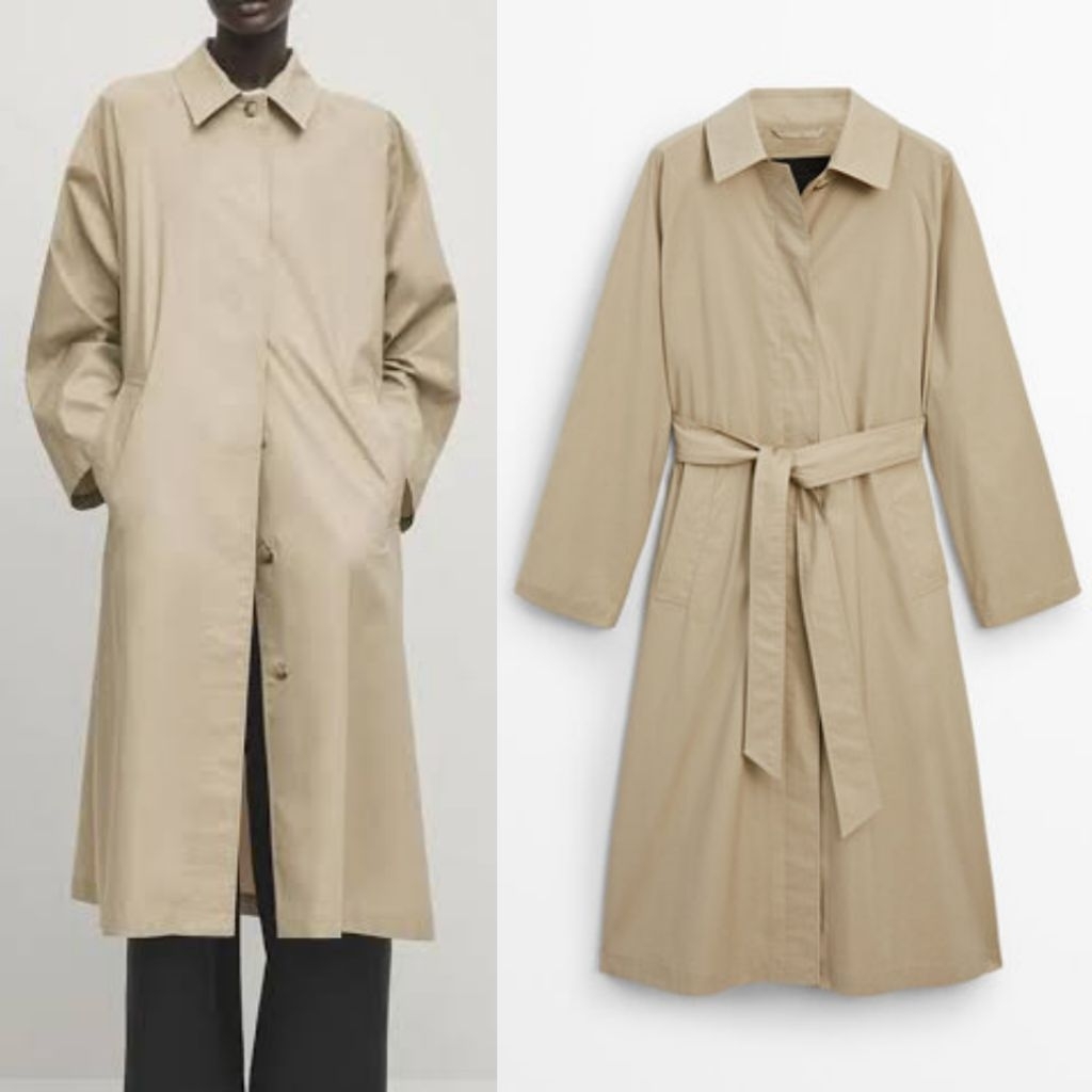MASSIMO DUTTI WANITA TRENCH COAT BARU ASLI ORIGINAL