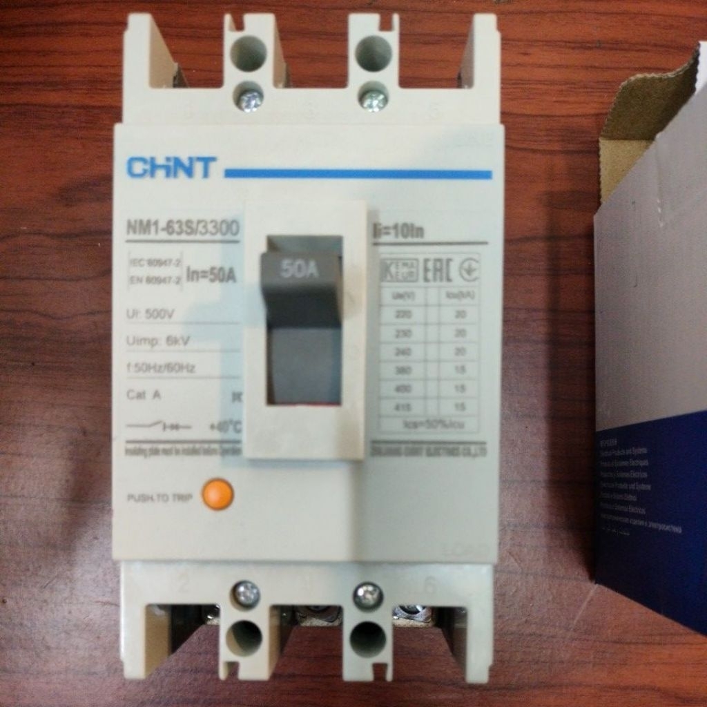MCCB CHINT NM-63S/3300  50A mccb chint 50a