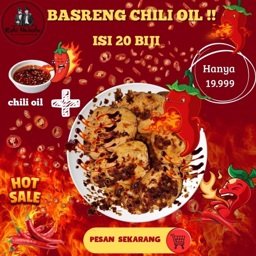 

PAKET HEMAT BASRENG CHILI OIL ISI 20 BIJI DARI IKAN TENGGIRI