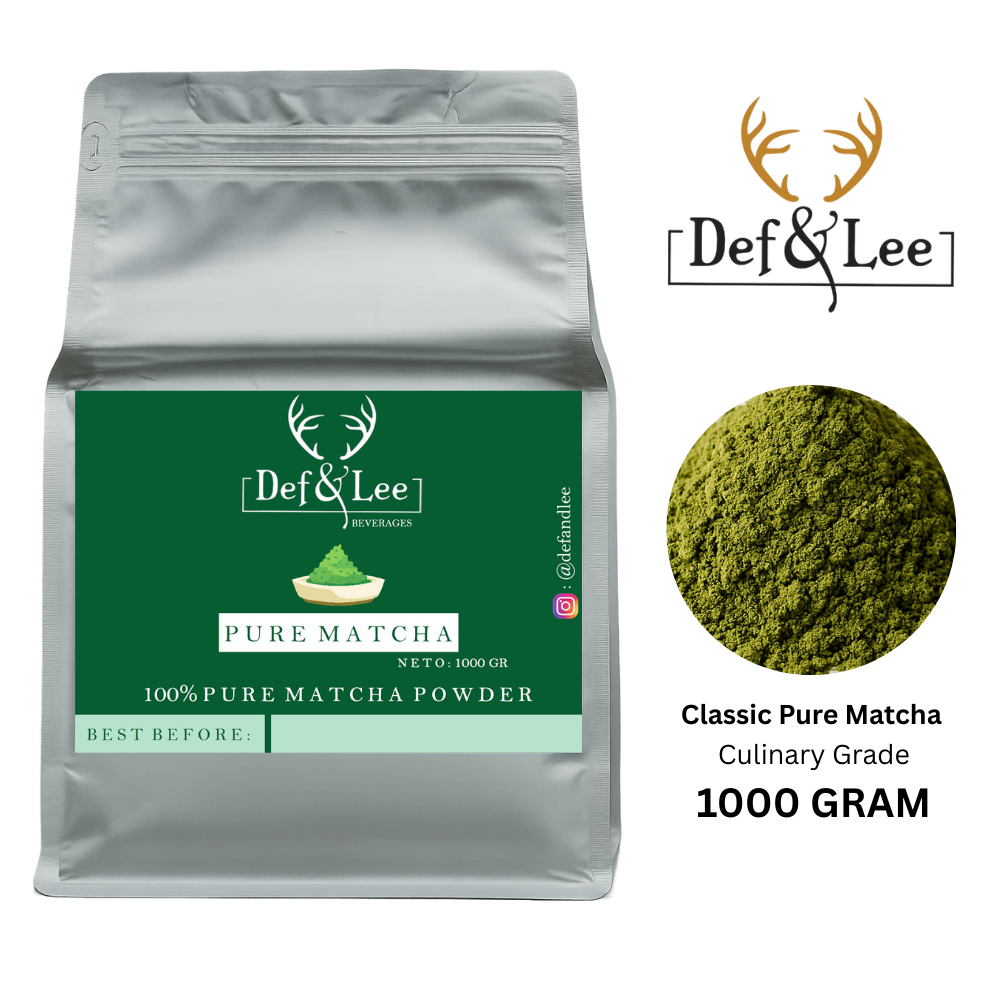 

Classic Pure Matcha Greentea Powder Culinary Grade (Bubuk Teh Hijau Murni) 1000 gram