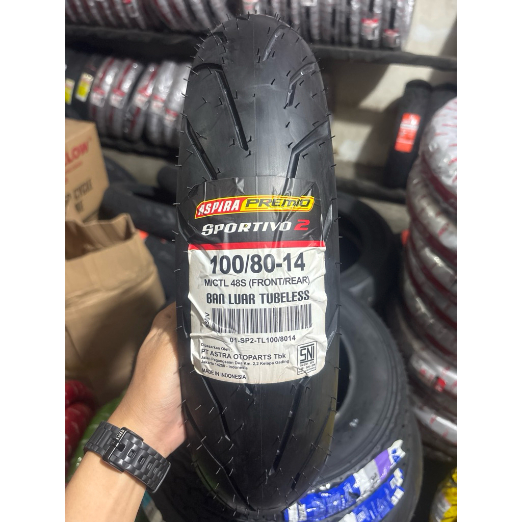 ASPIRA PREMIO SPORTIVO 2 100/80 RING 14 TUBELESS