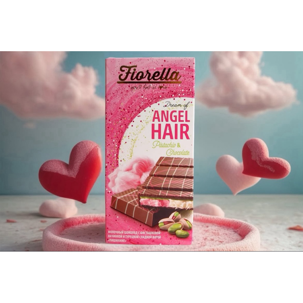 

Fiorella Angel Hair Pistachio & Chocolate COKLAT PISTACHIO PISMANIYE COKLAT PISTACHIO CUTTON CANDY TURKI