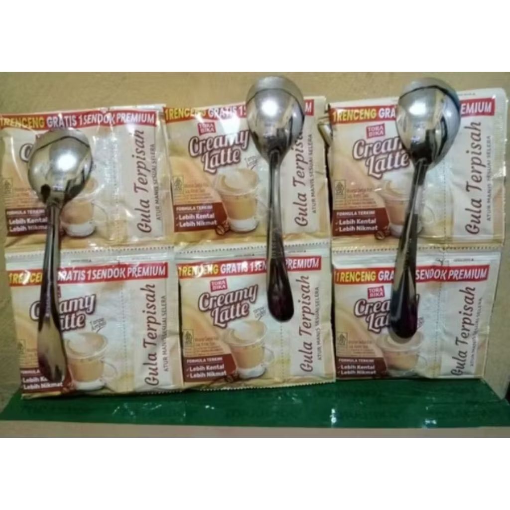 

TORABIKA CREAMY LATTE ISI 10 SACHET FREESENDOK BESI /TORA BIKA Creamy Latte Kemasan Baru | Gula Terpisah | Gratis Sendok Premium