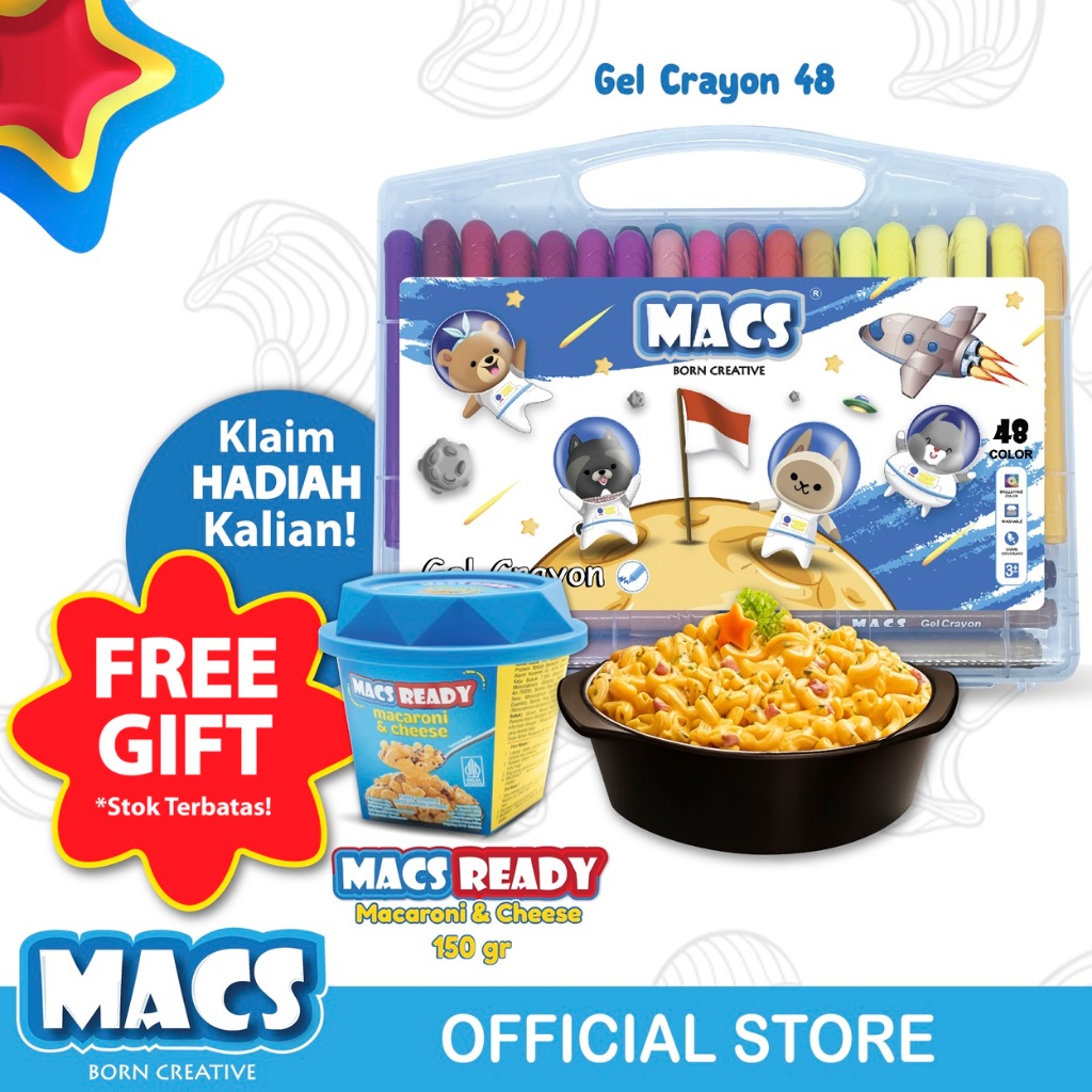 

MACS Gel Crayon 48 Warna Colors