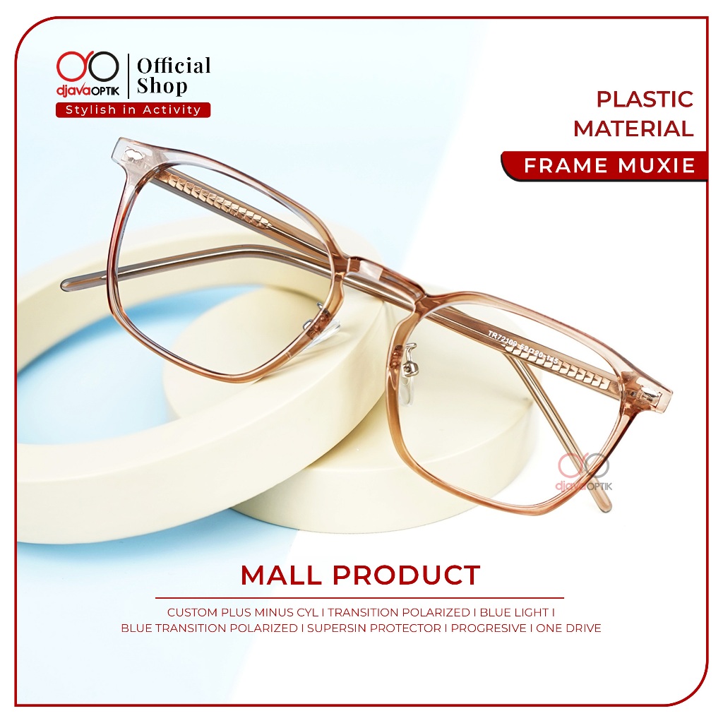 DJAVA OPTIK - Frame Muxie - Kacamata Kotak Mall Khusus Minus -4,25 s/d -6,00
