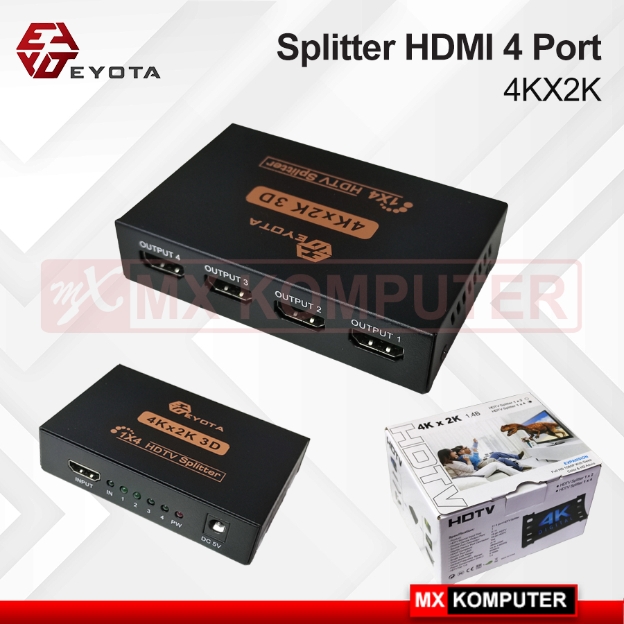Splitter HDMI 4 Port | Spliter 1 In 4 Out