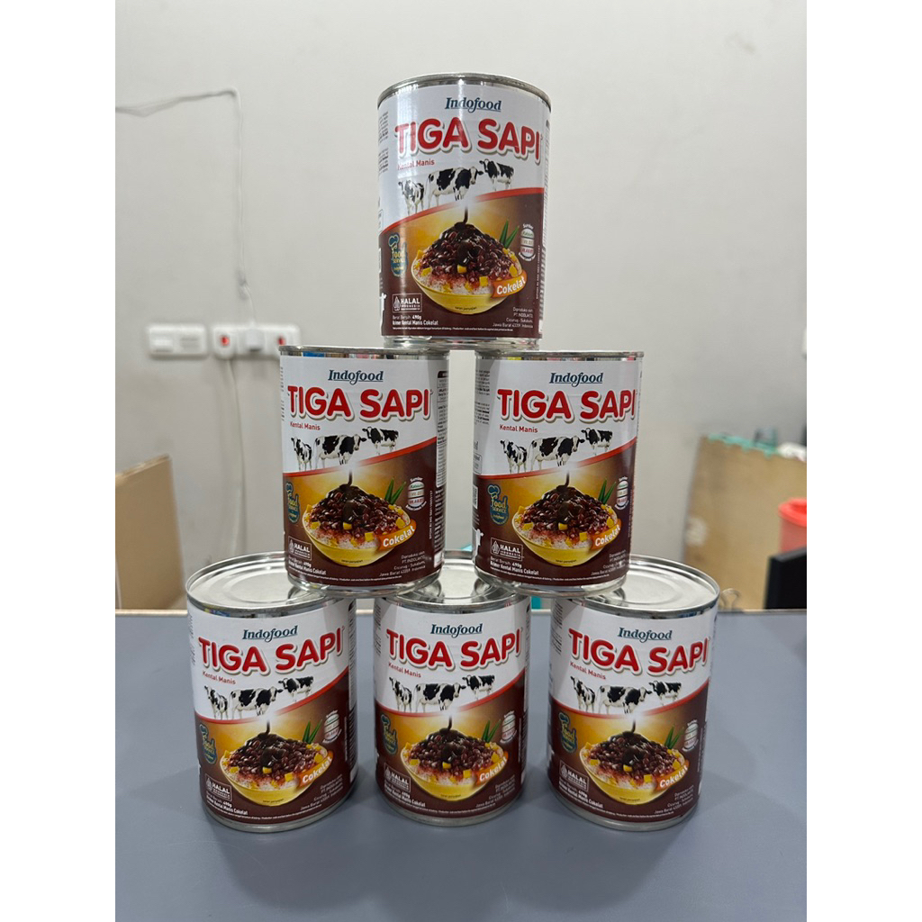 

TIGA SAPI RASA COKLAT 490g SUSU KENTAL MANIS HARGA PER KALENG