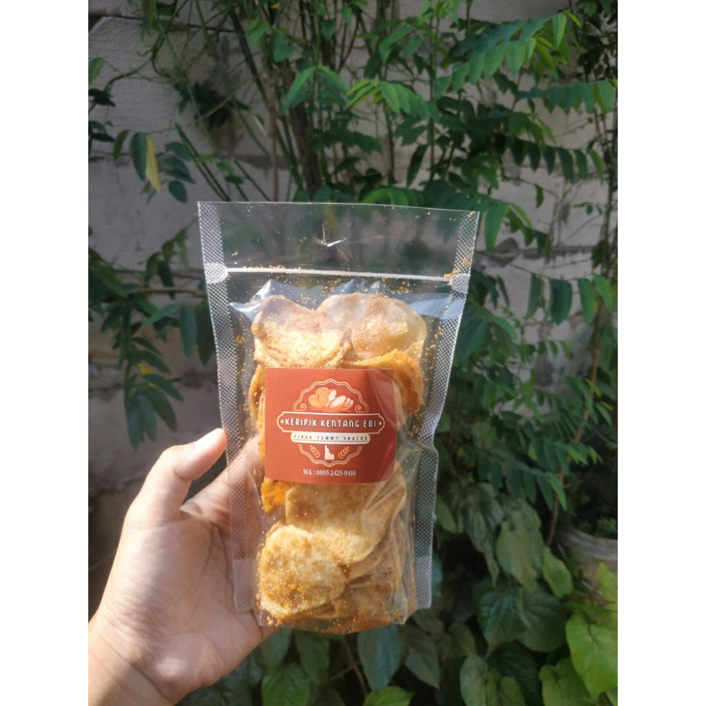 

Keripik Kentang Ebi Homemade - Netto 45gr