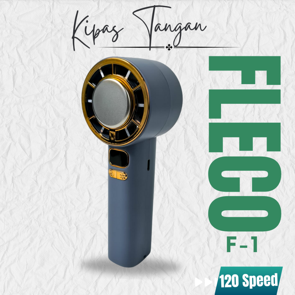 Kipas Angin Tangan mini Portable Fleco F1 - Kipas Angin Tangan Fleco - Ada Pendingin 120 Speed