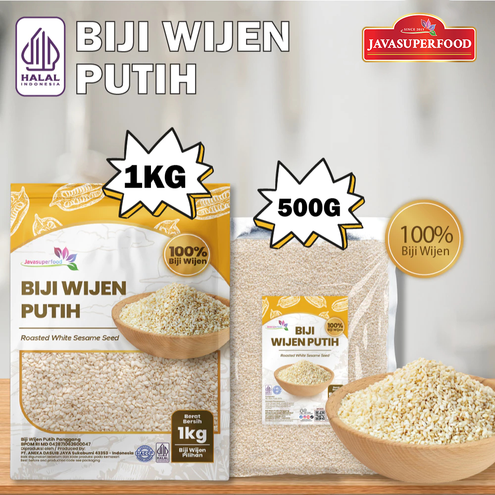 

[HALAL] BIJI WIJEN PUTIH 100% (1KG/500GR) / WHITE SESAME SEEDS