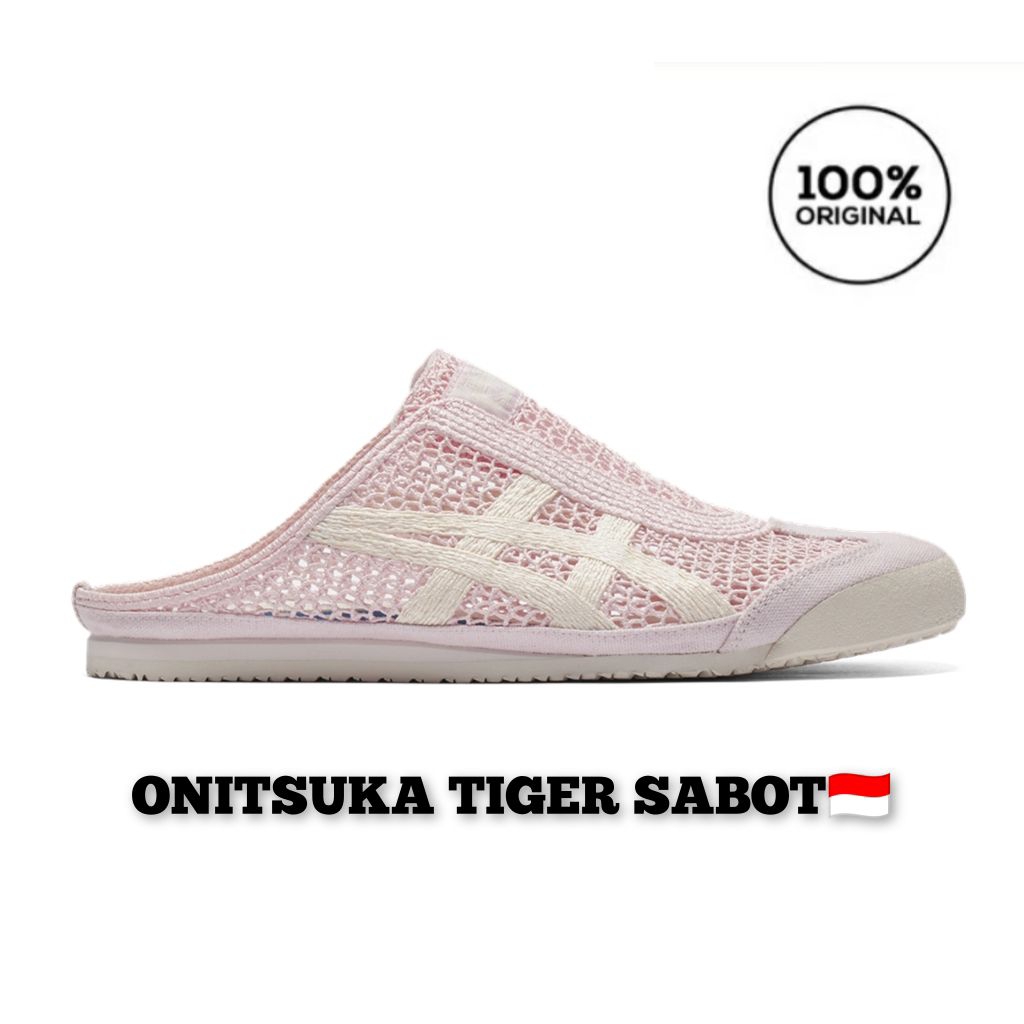 Onitsuka Tiger Wanita Mexico 66 Sabot Crystal Pink Cream ORIGINAL