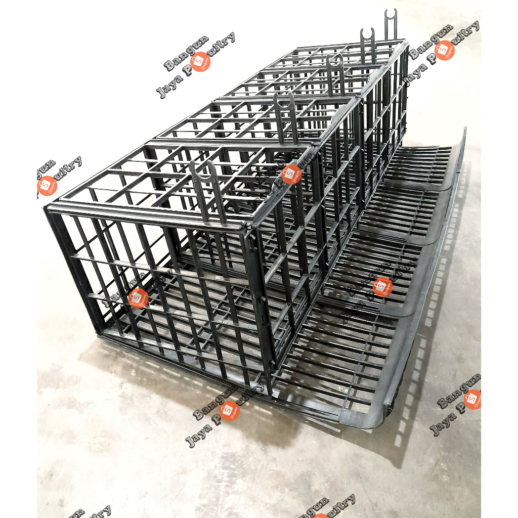 KANDANG BATERAI AYAM / KANDANG AYAM PETELUR / BEBEK PETELUR (PLASTIK) / 4 PINTU GESER ATAS