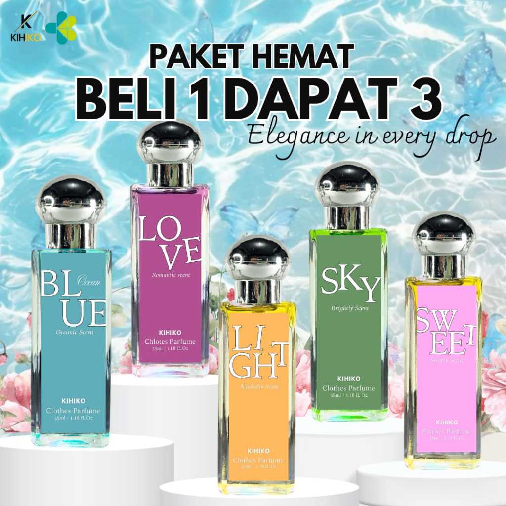 [Y] Kihiko Parfum Beli 1 Dapat 3 Tahan Lama Unisex || Kihiko Parfum Fresh Mewah Aromatic Pria Wanita