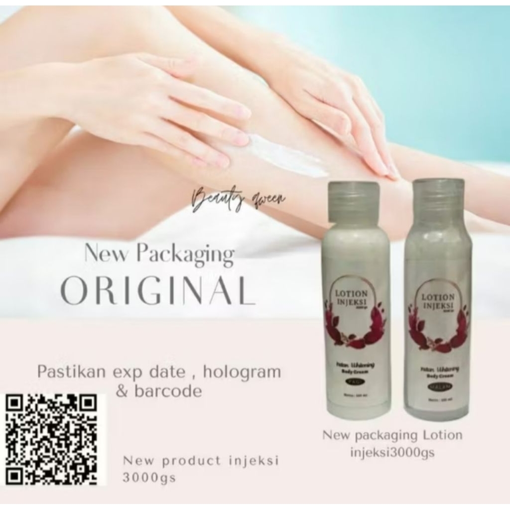 Handbody Whitening injeksi premium Bpom Siang malam