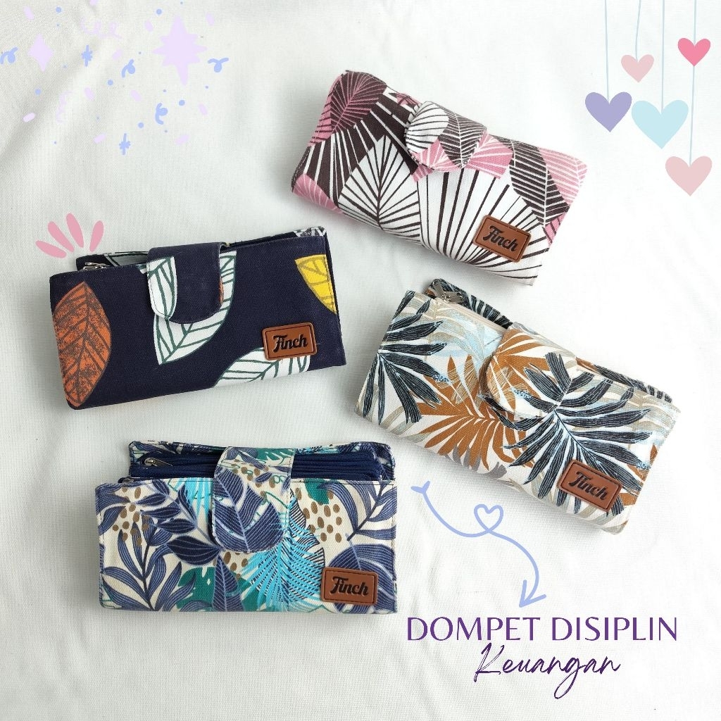 Dompet pintar disiplin keuangan 10 slot uang dompet kanvas dompet pintar