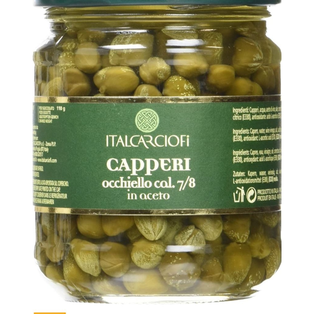 

Acar/Caper/Capers/capperi Occhiello in aceto/ vinegar | ITALCARCIOFI 720 & 212 Gr