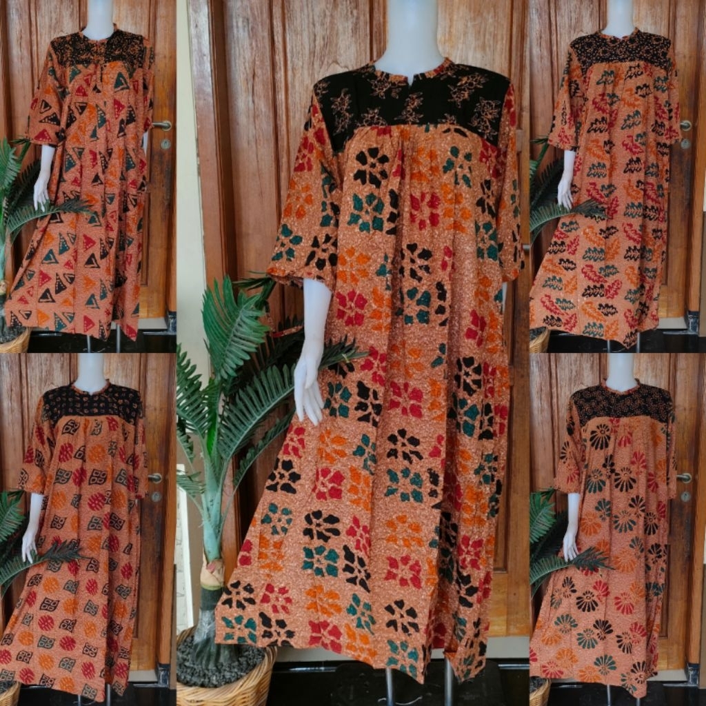DASTER PUTRI DIANA SEKDRES SANTI LENGAN 3/4 MODEL PANJANG UKURAN L ORIGINAL BATIK PEKALONGAN