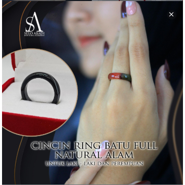 [Cincin] Cincin ring batu yaman/cubung/lavender/black onyx/cubung teh/moonstone