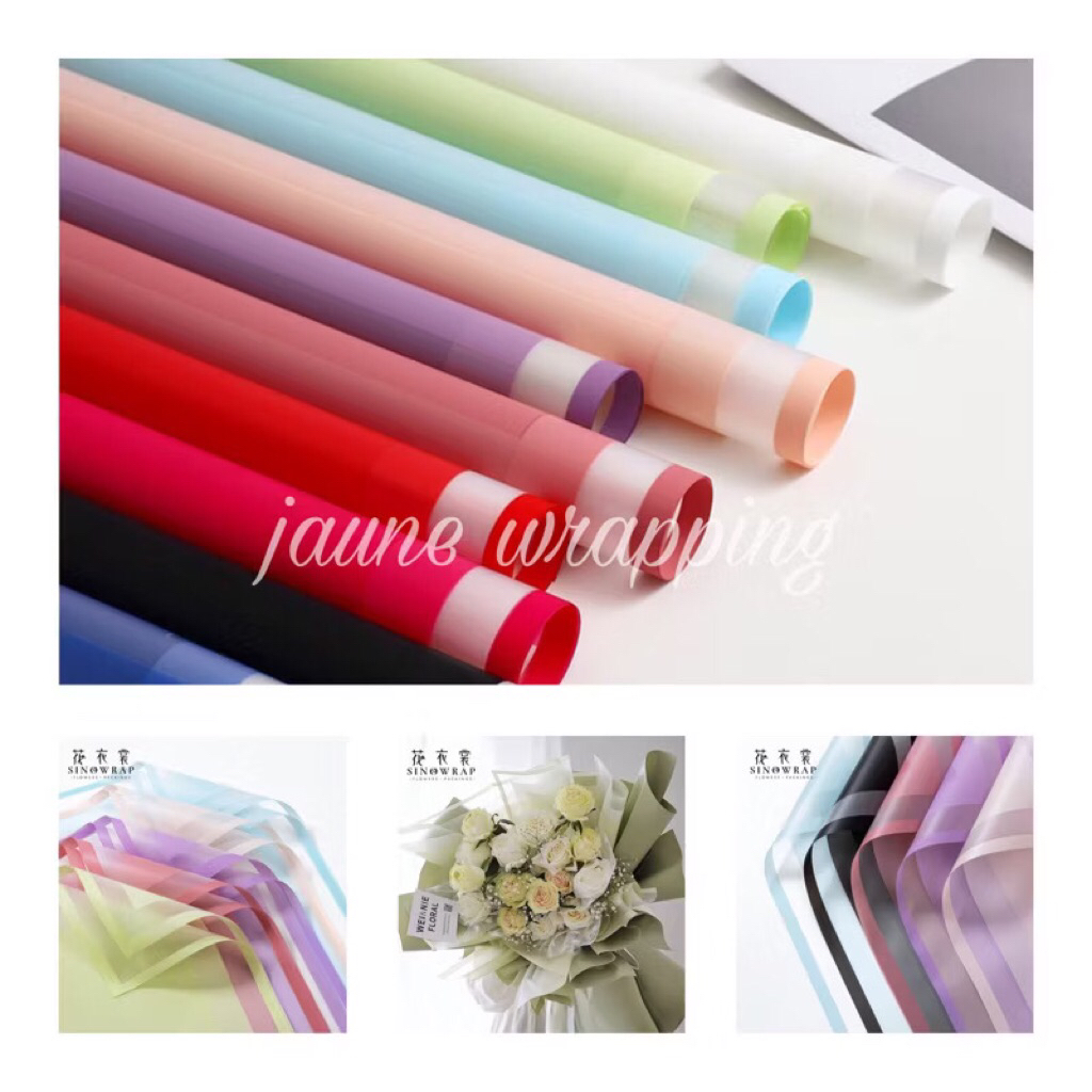 

[1PAK/20LEMBAR] JHZ Kertas Buket Bunga Tricolor / Flower Wrapping Paper Cellophane