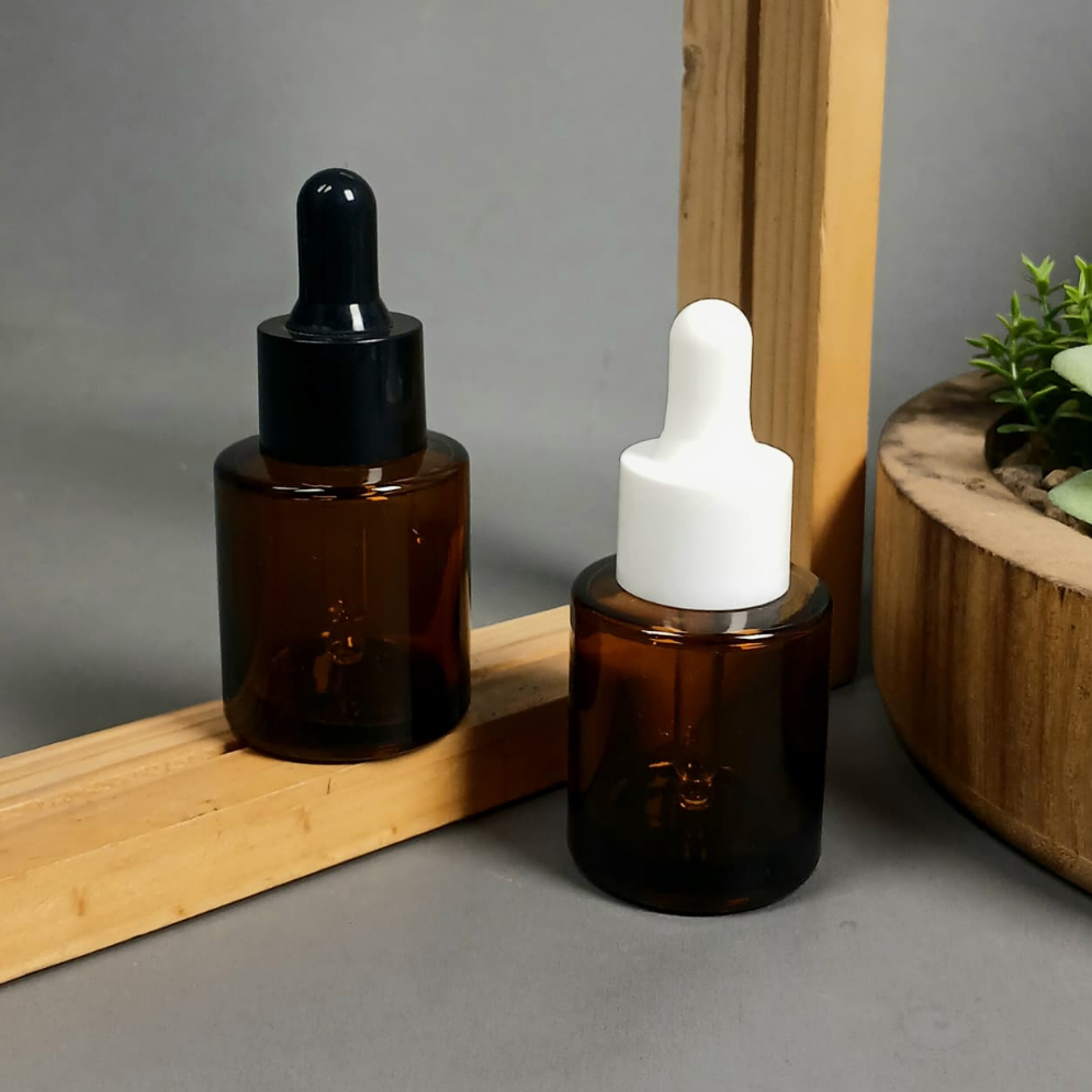 Botol Kaca Pipet 20 ML Amber Bahudatar / Botol Serum 20 ML / Botol Pipet 20 ML / Botol Kaca 20 M