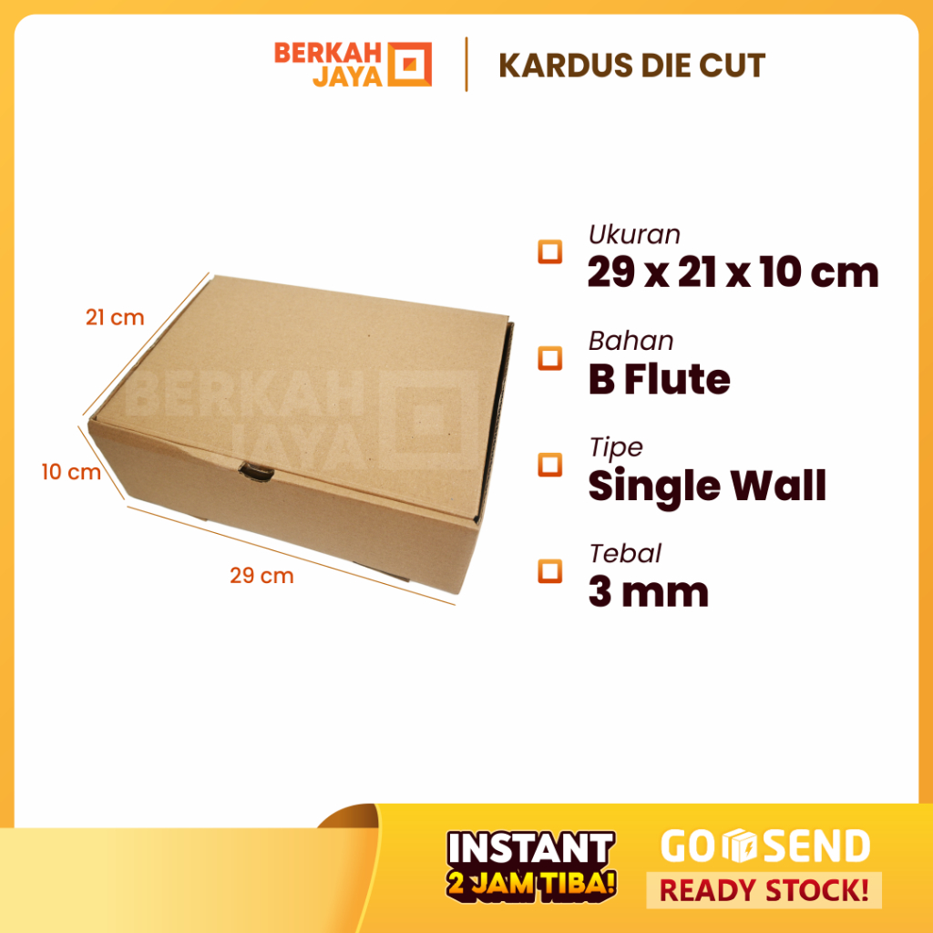 

[TANPA MIN ORDER] Box Snack / Die Cut / Aksesoris / Box Pizza / Kardus / Hampers / Dus Packing / Gift Box / Kardus Flat Shoes - 29 X 21 X 10 cm (Kardus Pizza 29 x 21 x 10 cm)